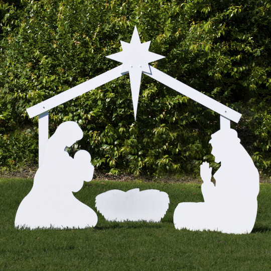 Large Silhouette Outdoor Nativity Set - Holy Family Set - Outdoor ...