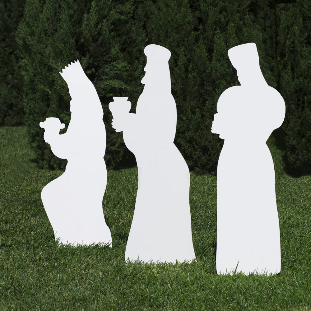 Silhouette of Three Wise Men Figures