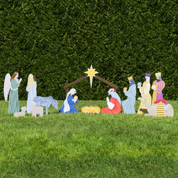 Classic Outdoor Nativity Set - Full Scene | Outdoor Nativity Store