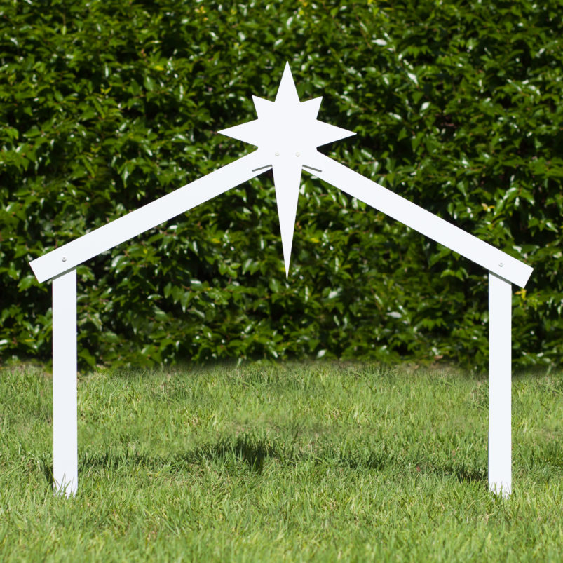 Get Your White Outdoor Manger Stable