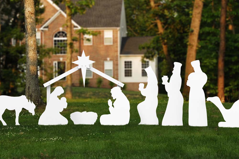 Large Outdoor Decorations, Outdoor Lighted Nativity Scene Canada