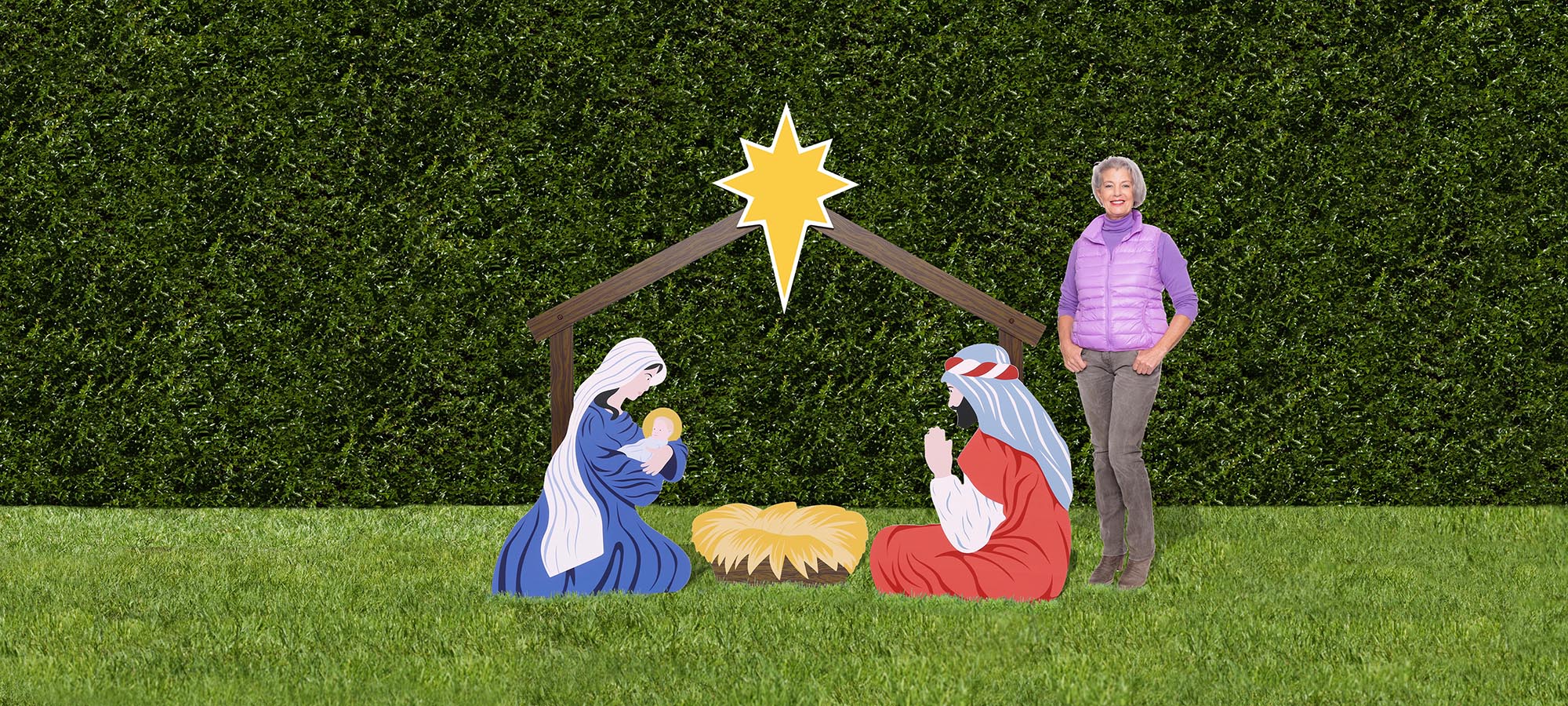 Life-size-outdoor-nativity-set-woman - Outdoor Nativity Store