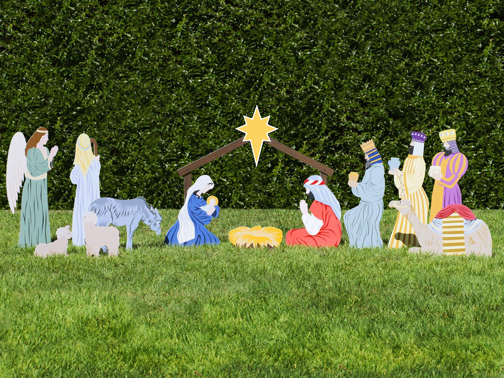 Outdoor Nativity Store Holy Family Outdoor Nativity Set White 